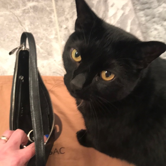 Monsac Original Black Leather mini purse - Picture 4 of 8